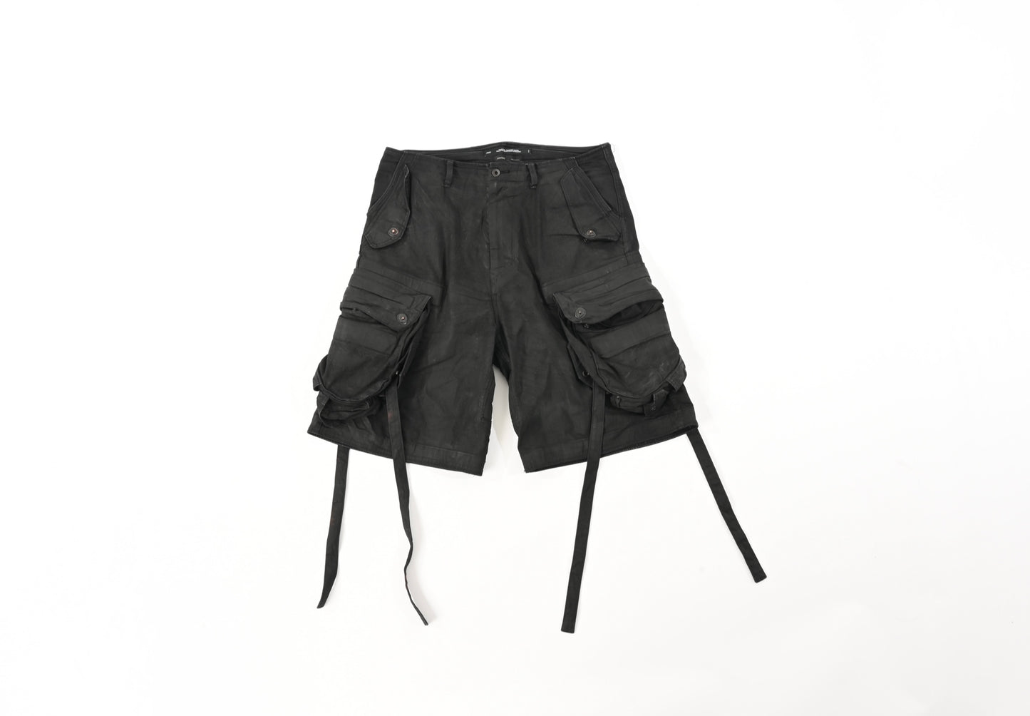 Julius 07 S/S 22 Waxed Gas Mask Cargo Shorts