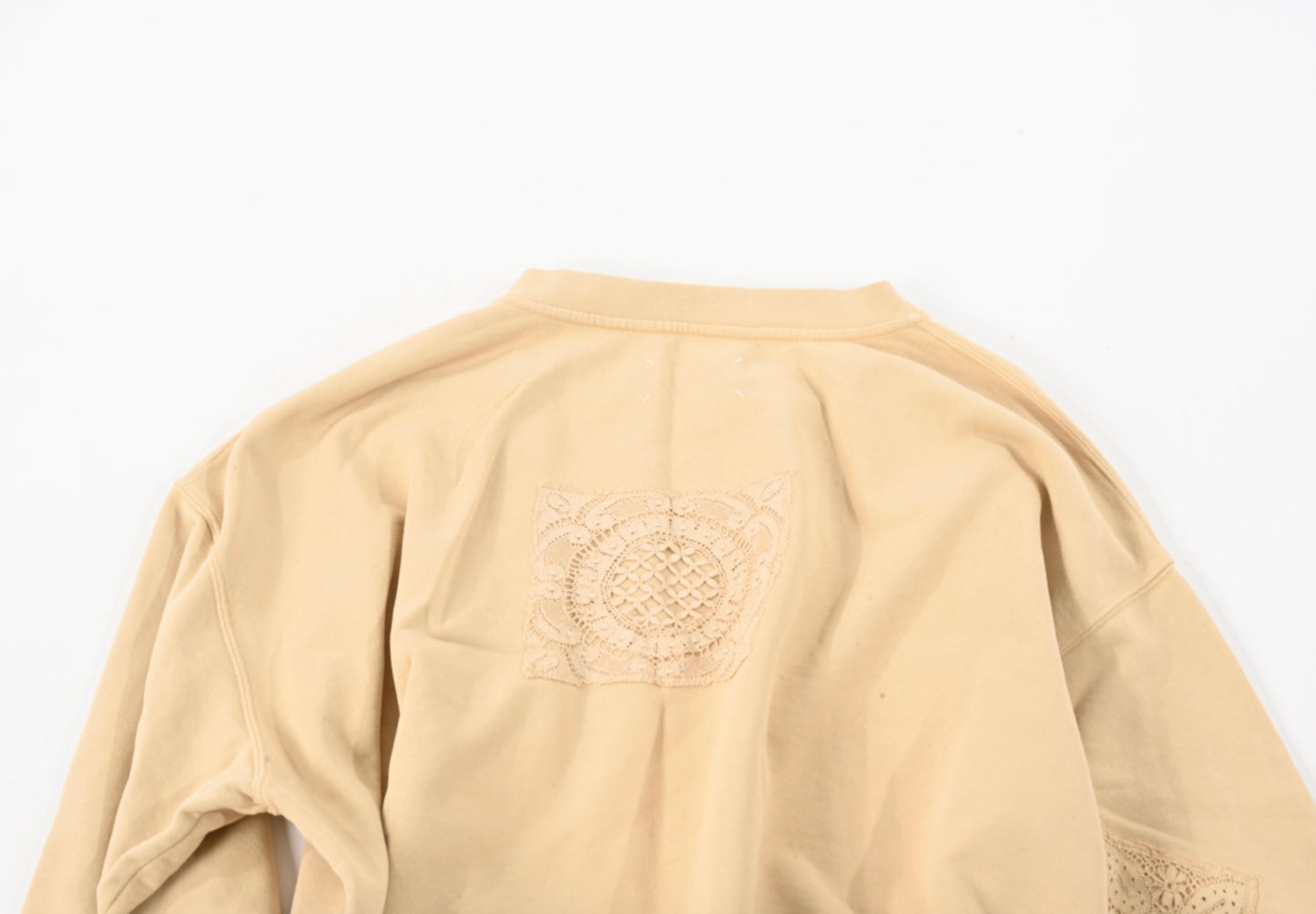 Maison Margiela S/S 19 Lace/“Wild“ Beige Cropped Sweater