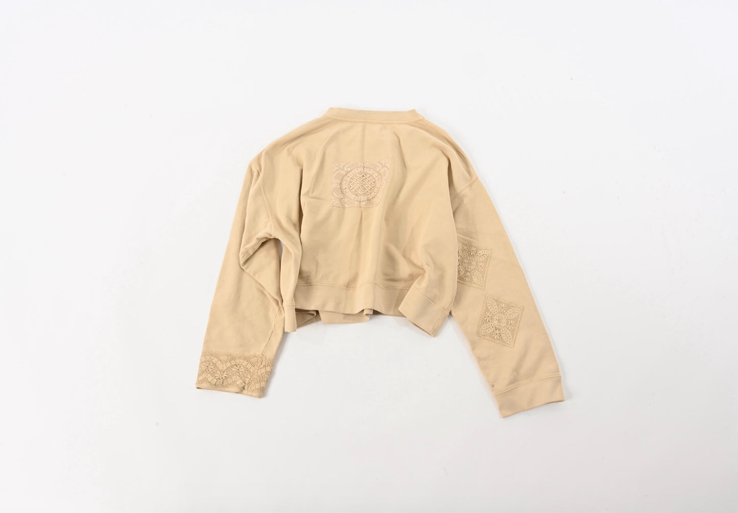 Maison Margiela S/S 19 Lace/“Wild“ Beige Cropped Sweater